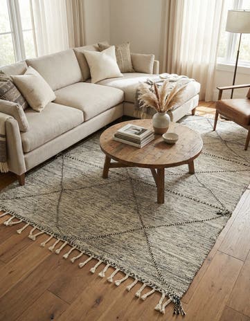 6' 6 x 9' 10 Hand Knotted Moroccan Wool Rug
