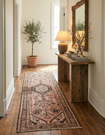 3' 2 x 9' 2 Hand Knotted Ultra Vintage Persian Wool Runner Rug