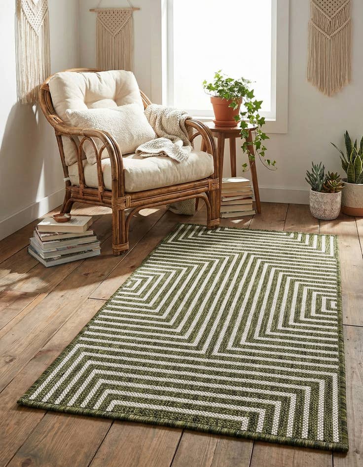 Detail image of 2' x 3'  Washable Modern Indoor / Outdoor Rug