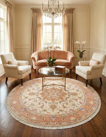 4' 11 x 4' 11 Tabriz Round Rug