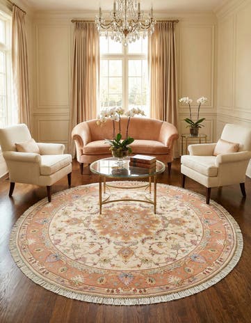 4' 11 x 4' 11 Tabriz Round Rug