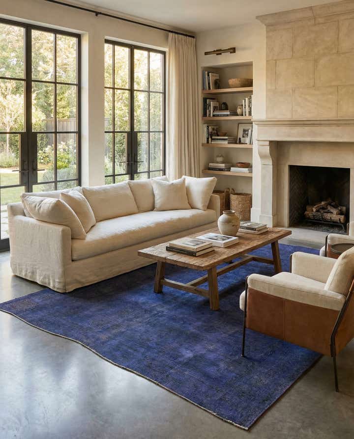 6' 7 x 9' 8 Hand Knotted Ultra Vintage Persian Wool Rug