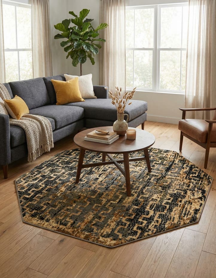 5' 3 x 5' 3 Saturn Octagon Rug