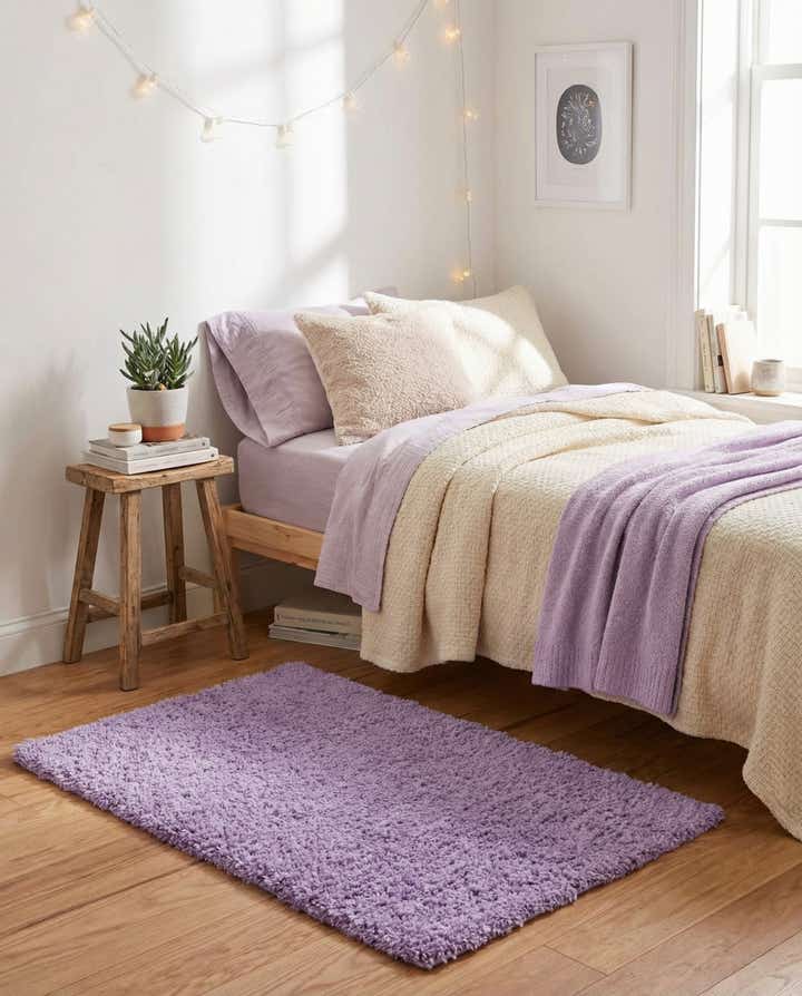 2' x 3' Solid Shag Rug