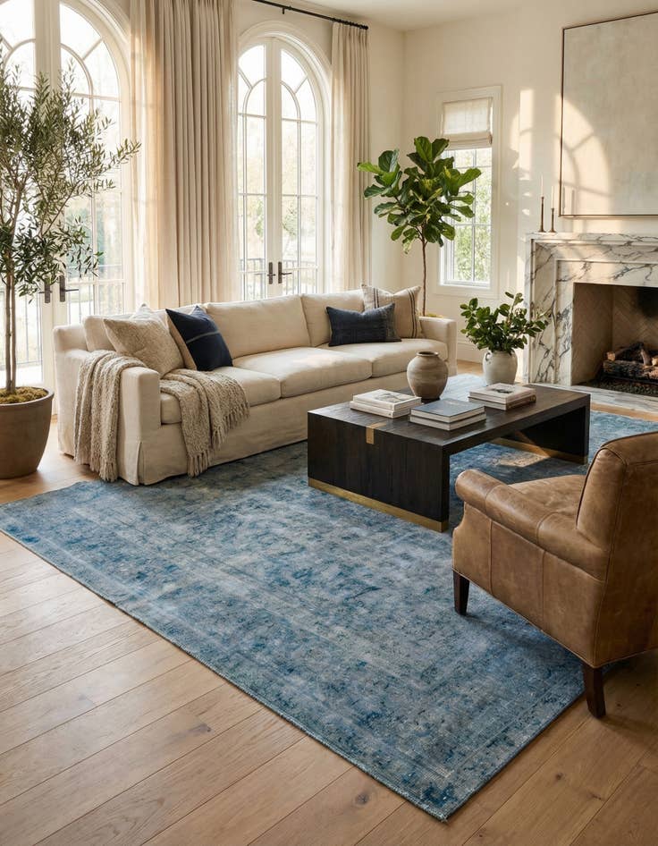 Detail image of 9' 2 x 12' 9  Hand Knotted Ultra Vintage Persian Wool Rug