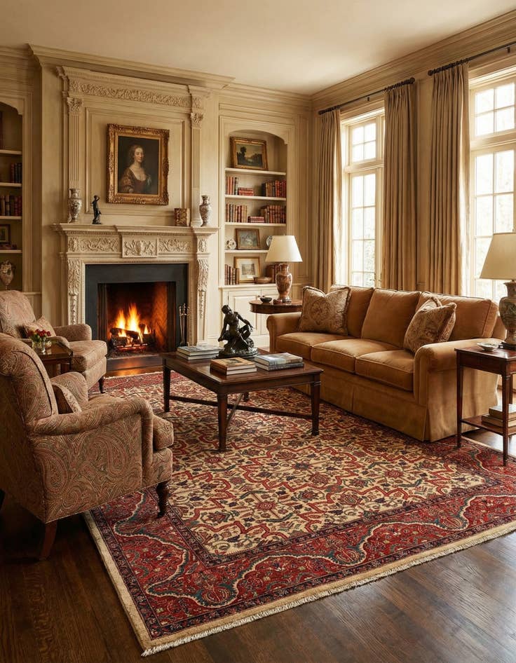 Detail image of 7' 1 x 10' 1  Hand Knotted Ariana Ziegler Oriental Rug