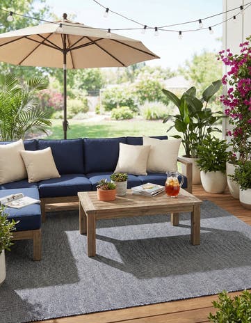 5' 1 x 8' Easy-Clean Jill Zarin Palm Springs Indoor / Outdoor Rug