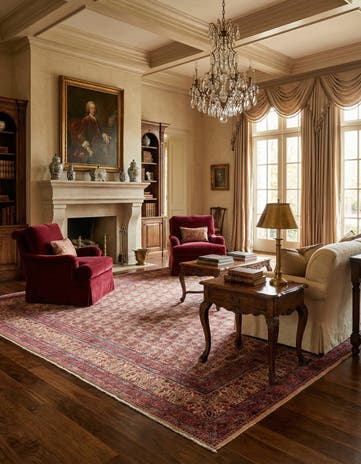 10' 5 x 13' 2 Hand Knotted Mood Persian Wool Rug