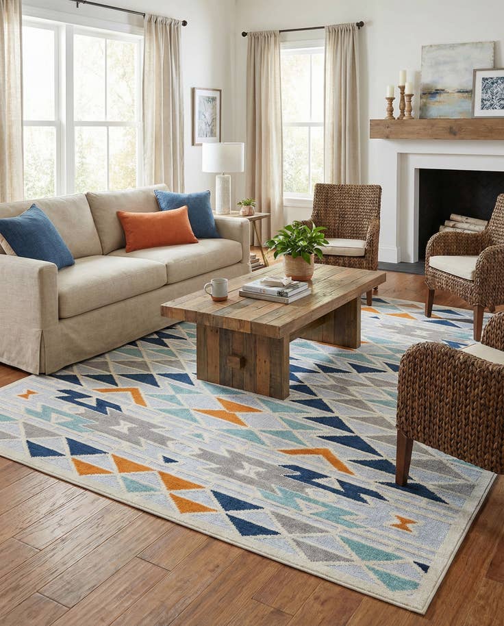 Detail image of 7' 10 x 10' Easy-Clean Aruba Indoor / Outdoor Rug