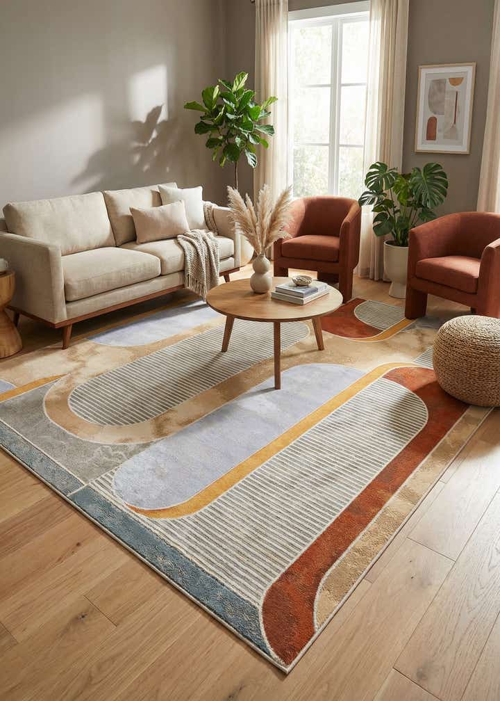 7' 10 x 10' Easy-Clean Modern Indoor / Outdoor Rug