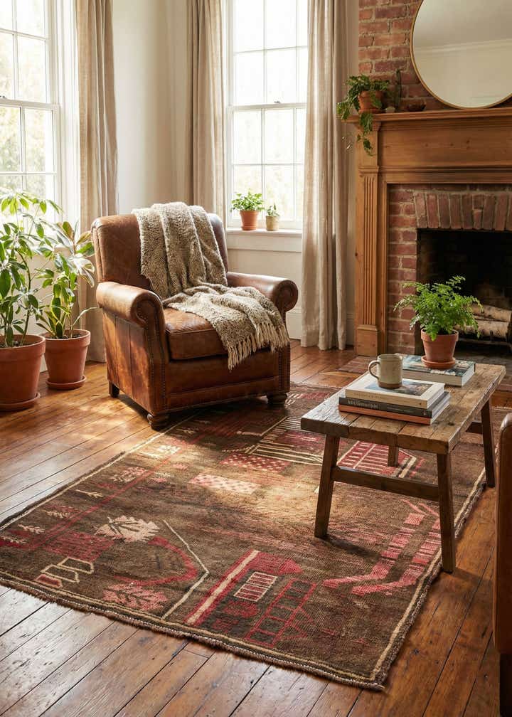 3' x 4' 8 Hand Knotted Ultra Vintage Persian Wool Rug