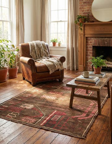 3' x 4' 8 Hand Knotted Ultra Vintage Persian Wool Rug