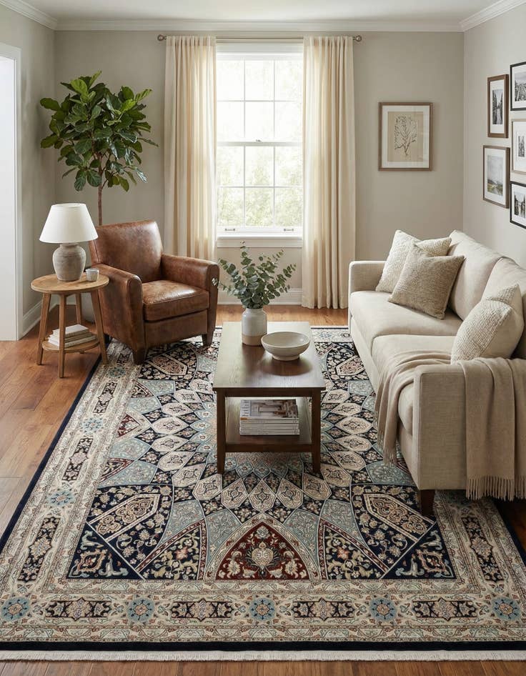 Detail image of 9' x 12' Nain Design Rug