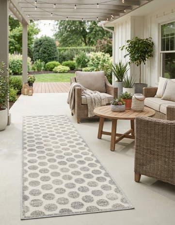 2' 7 x 12' Easy-Clean Sabrina Soto Indoor / Outdoor Runner Rug