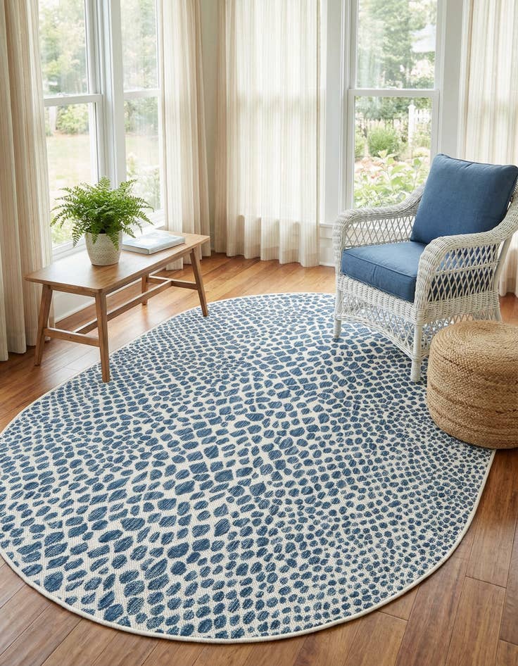 Detail image of 5' 3 x 8'  Washable Jill Zarin Cape Town Indoor / Outdoor Oval Rug