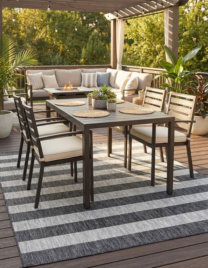 7' x 10' Easy-Clean Ribbon Indoor / Outdoor...