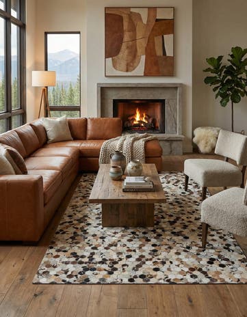 5' 2 x 8' Cowhide Rug