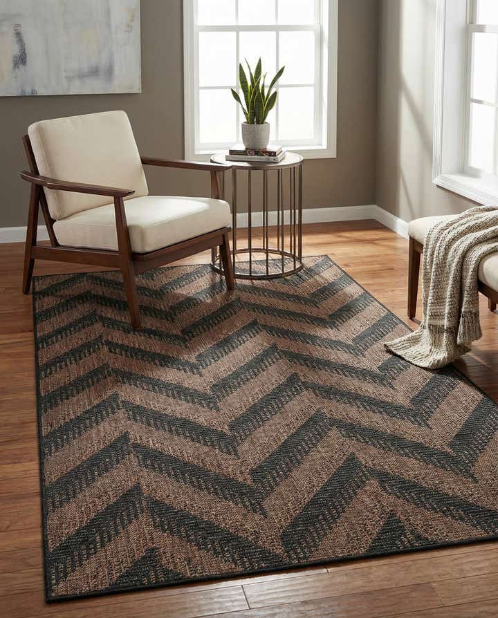 4' x 6' Easy-Clean Modern Indoor / Outdoor Rug