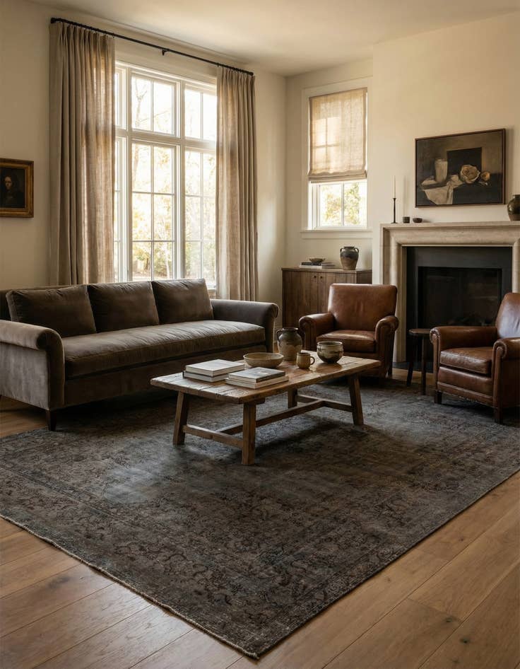 Detail image of 9' 10 x 12' 9  Hand Knotted Ultra Vintage Persian Wool Rug