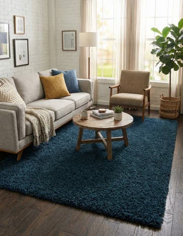 5' 3 x 8' Solid Shag Rug
