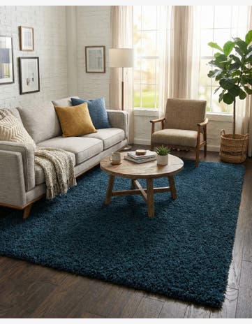 5' 3 x 8' Solid Shag Rug