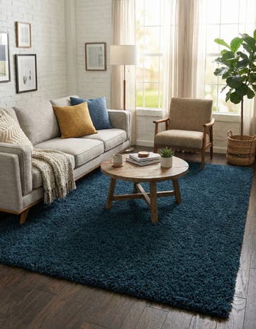 5' 3 x 8' Solid Shag Rug
