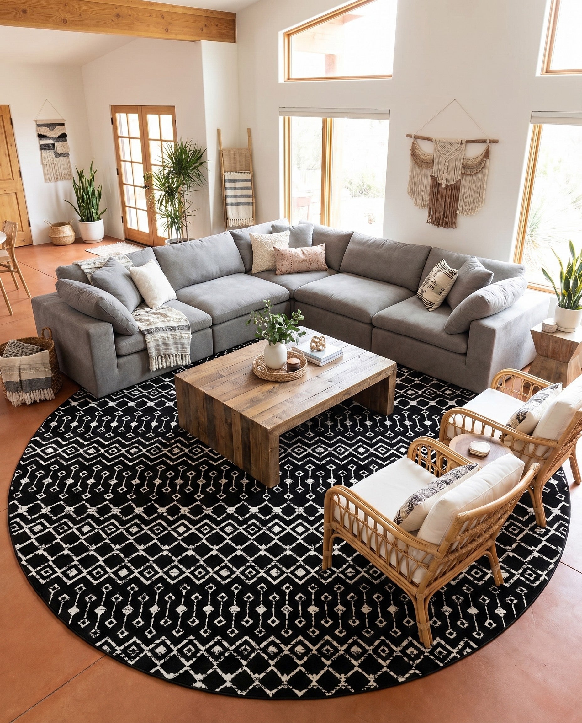 12' x 12' Kasbah Trellis Round Rug