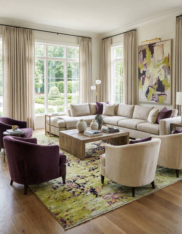 Detail image of 12' 2 x 15'  Hand Knotted Darya Wool Rug