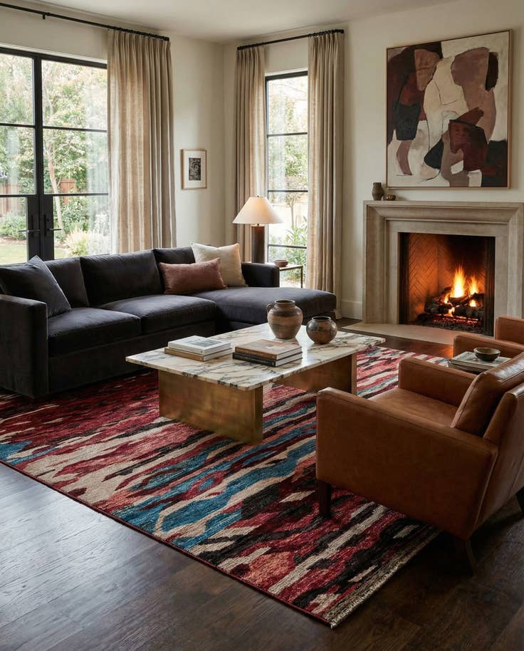 Detail image of 8' 2 x 9' 11 Hand Knotted Darya Wool Rug