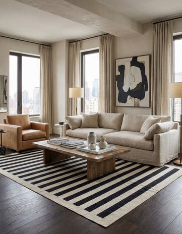 6' 8 x 9' 10 Hand Woven Kilim Modern Wool Rug