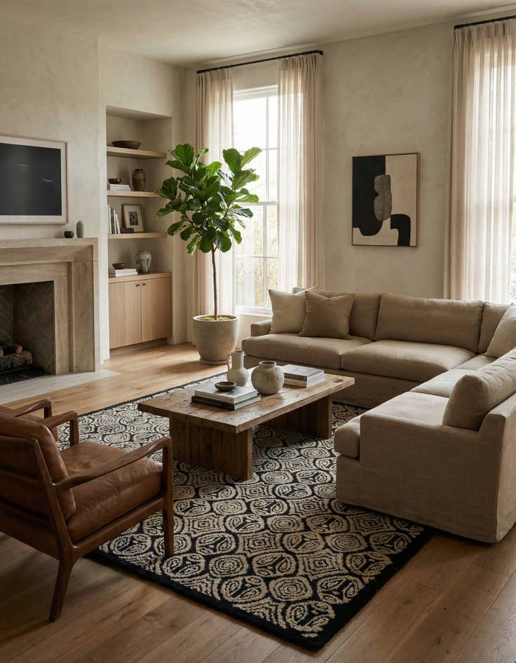 Detail image of  8' 1 x 10' 4  Hand Knotted Darya Wool Rug