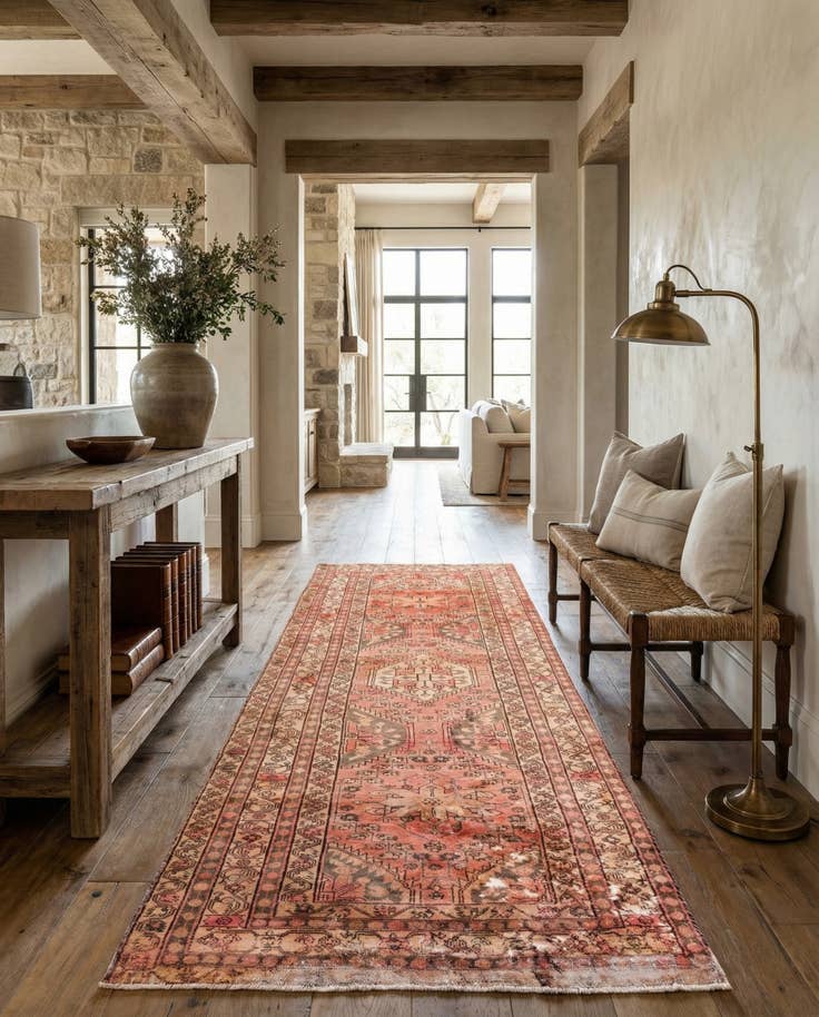 Detail image of 4' 3 x 10' 8 Hand Knotted Ultra Vintage Persian Wool Runner Rug