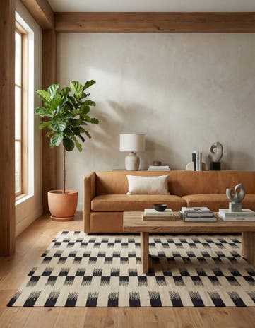 5' 5 x 7' 9 Hand Woven Kilim Modern Wool Rug