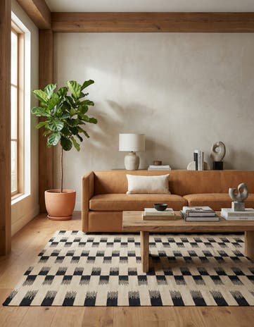 5' 5 x 7' 9 Hand Woven Kilim Modern Wool Rug