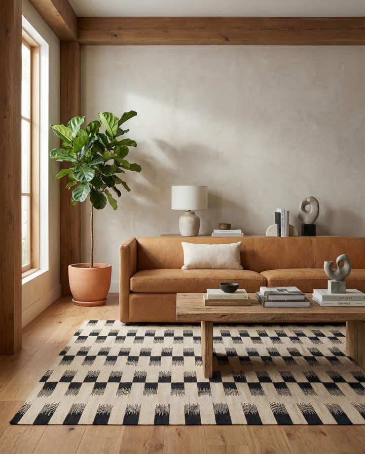 5' 5 x 7' 9 Hand Woven Kilim Modern Wool Rug