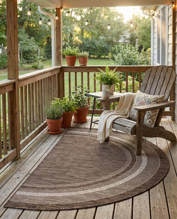 Detail image of 3' x 6' Easy-Clean Border Indoor / Outdoor Hearth Rug