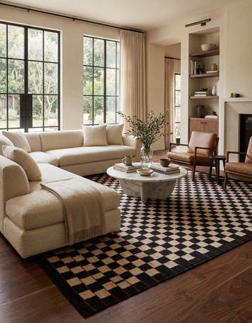 6' 8 x 9' 7 Hand Woven Kilim Modern Wool Rug