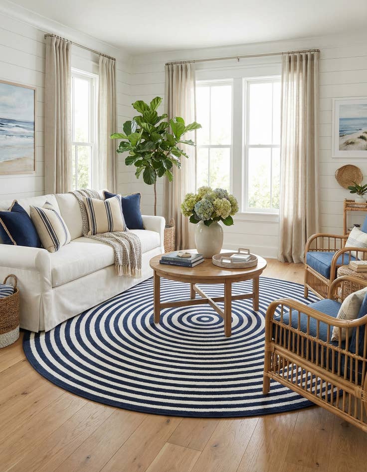 Detail image of 8' x 8'  Washable Sabrina Soto Prescott Indoor / Outdoor Round Rug