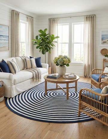 8' x 8' Easy-Clean Sabrina Soto Prescott Indoor / Outdoor Round Rug