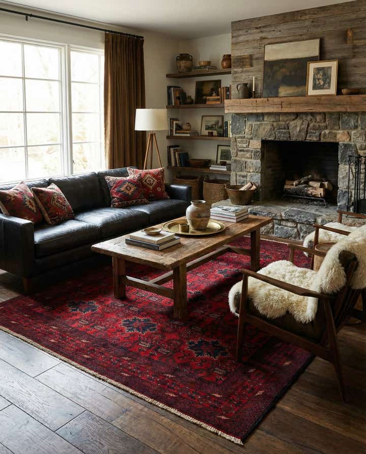 6' 9 x 9' 10 Hand Knotted Khal Mohammadi Wool Rug