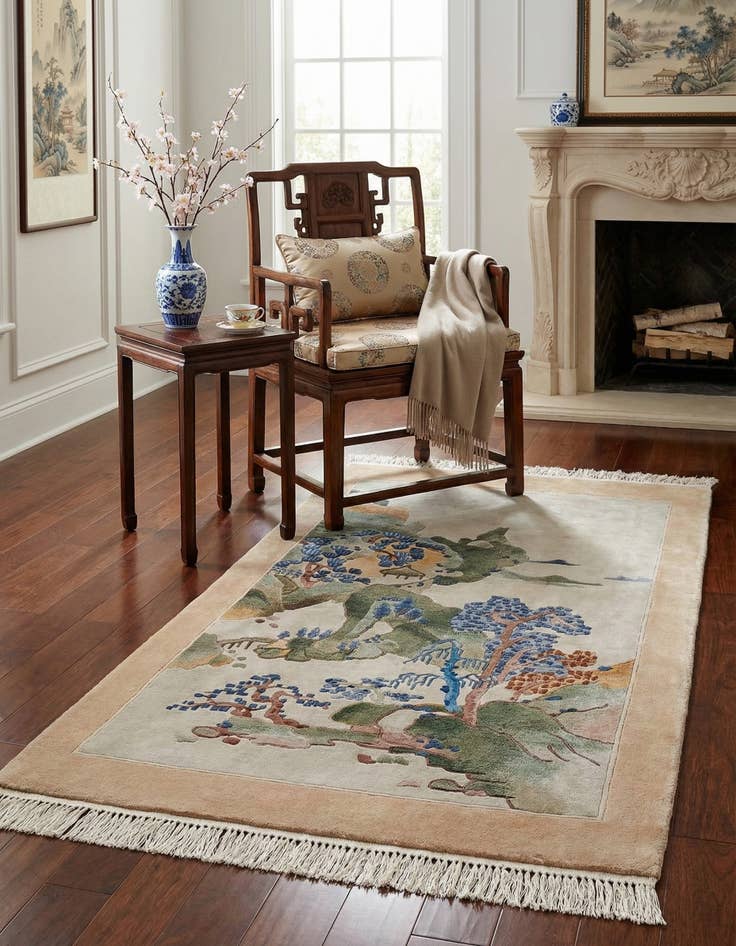 Detail image of 2' x 4' China Silk Rug