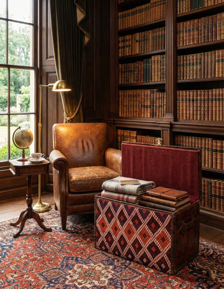 Detail image of  1' 3 x 2' 5  Hand Knotted Furniture Trunk