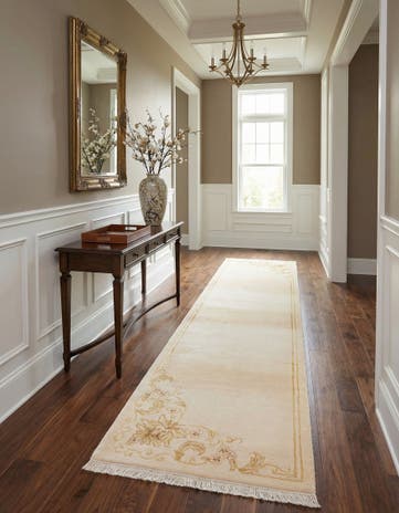 2' 9 x 9' 7 Hand Knotted Darya Wool Runner Rug
