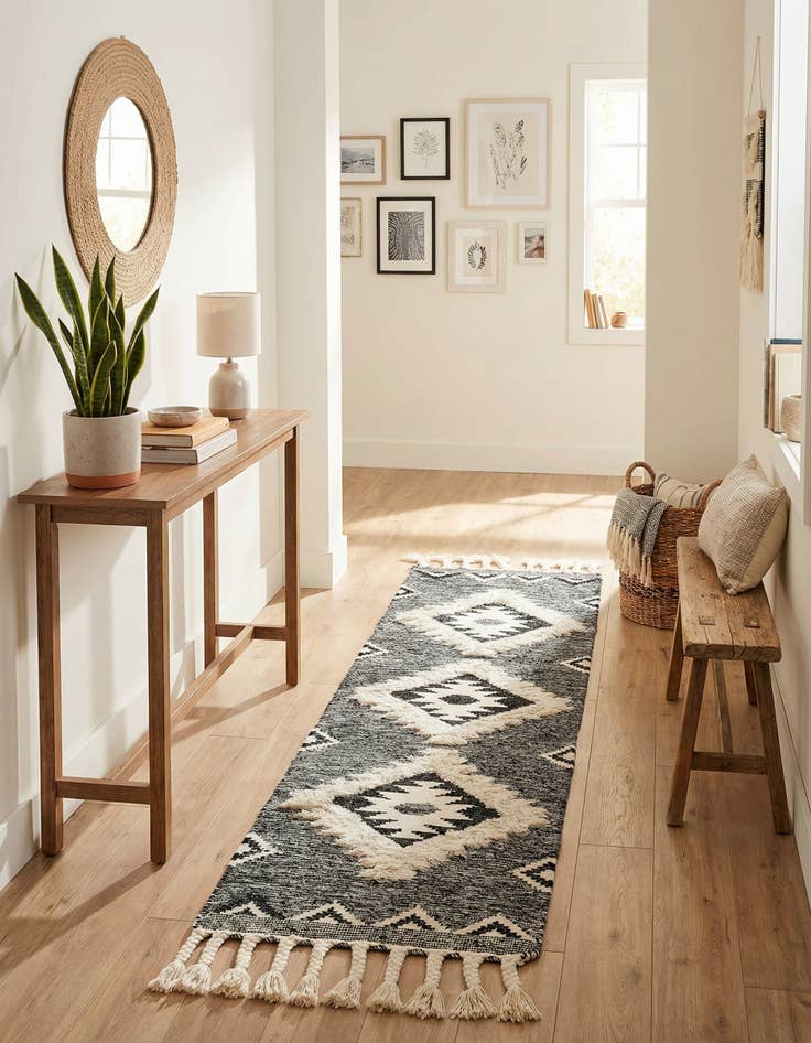 Detail image of  2' 2 x 8' 2  Hand Woven Arizona Wool Runner Rug