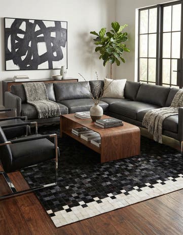 5' x 7' 11 Cowhide Stocks Rug