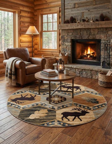7' 10 x 7' 10 Pioneer Round Rug