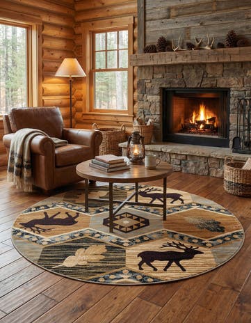 7' 10 x 7' 10 Pioneer Round Rug