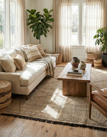 5' 8 x 7' 9 Hand Knotted Moroccan Wool Rug