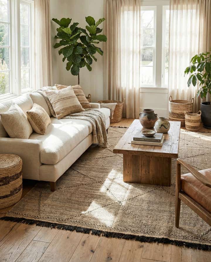 5' 8 x 7' 9 Hand Knotted Moroccan Wool Rug