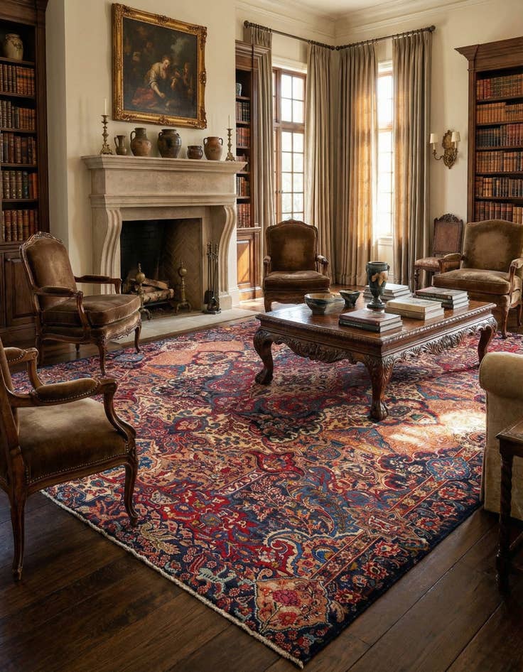 Detail image of 9' 8 x 12' 4 Kashmar Wool Rug